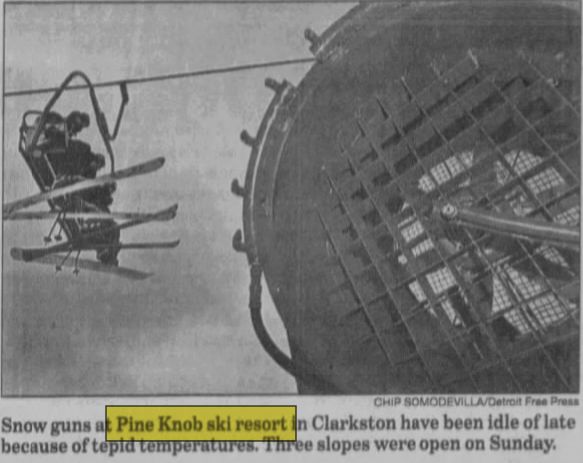 Pine Knob Ski and Snowboard Resort - 2001 News Photo (newer photo)